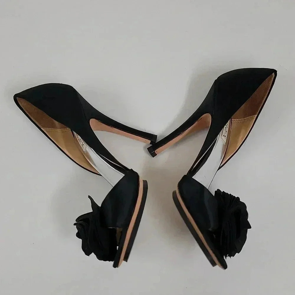 Badgley Mischka Randall D’Orsay Black Peep Toe Shoe - Picture 3 of 9